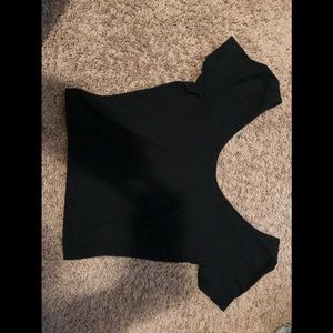 Hollister black crop top
